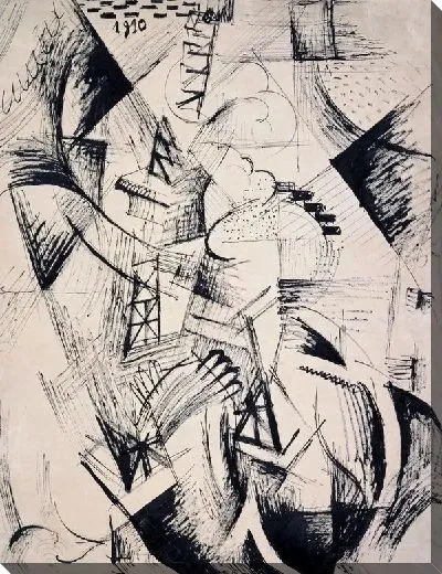 Картина Башня и колеса (The Tower and the Wheel)