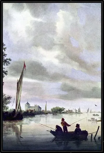 Картина Речной пейзаж (River Landscape)
