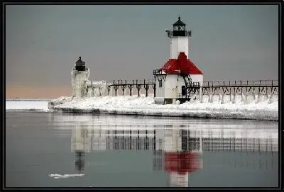 Картина Маяк зимой