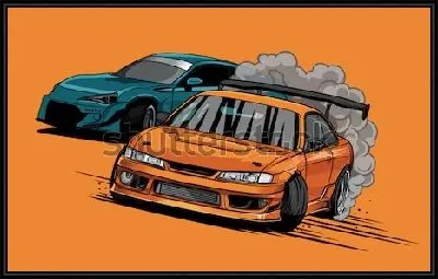 Дрифт спортивных автомобилей