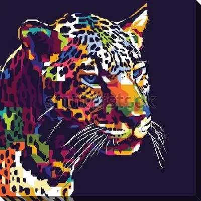 Леопард в стиле поп-арт 