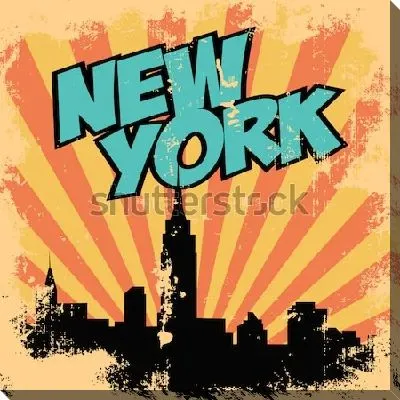 Картина маслом Поп-арт Нью-Йорке 