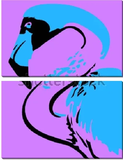 Модульная картина Фламинго №2