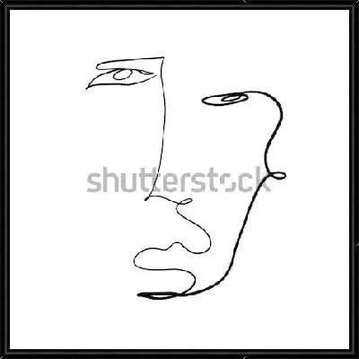 Картина Аннотация современного искусства - лицо