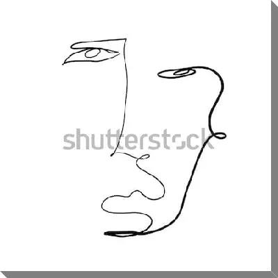 Картина маслом Аннотация современного искусства - лицо