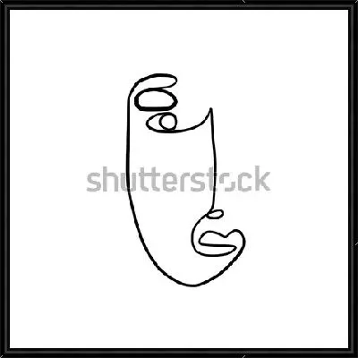 Картина Аннотация современного искусства - лицо №7