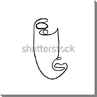 Постер Аннотация современного искусства - лицо №7