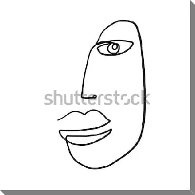 Постер Аннотация современного искусства - лицо №9