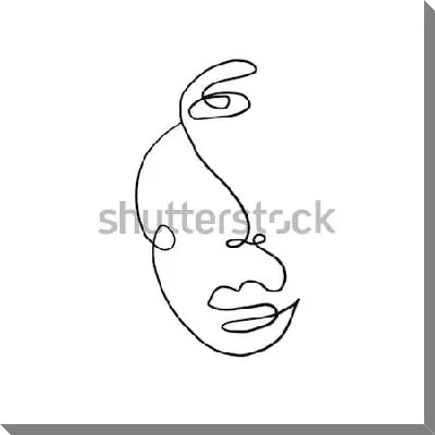 Постер Аннотация современного искусства - лицо №10