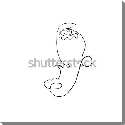 Постер Аннотация современного искусства - лицо №11