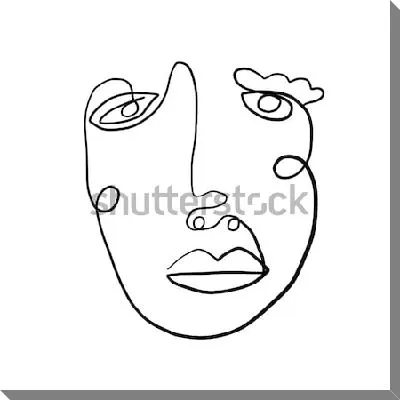 Картина маслом Аннотация современного искусства - лицо №14