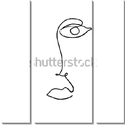 Модульная картина Аннотация современного искусства - лицо №15