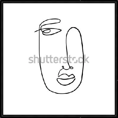 Картина Аннотация современного искусства - лицо №17