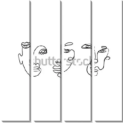 Модульная картина Лица №3