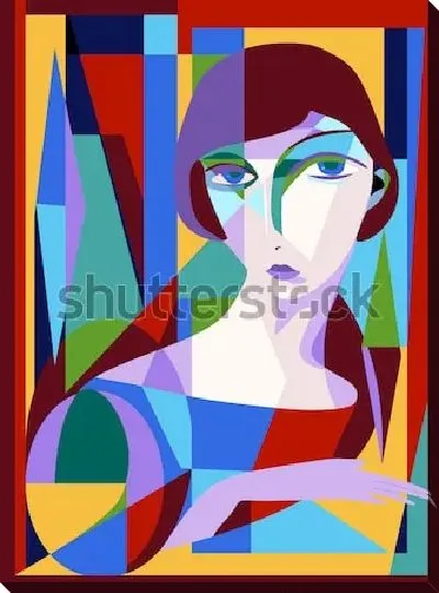 Картина маслом Женский портрет в стиле кубизм