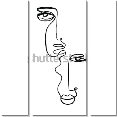 Модульная картина Пара в стиле минимализм