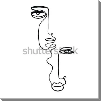 Картина маслом Пара в стиле минимализм