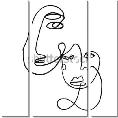 Модульная картина Пара в стиле минимализм №2