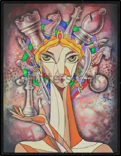 Картина Девушка и шахматы