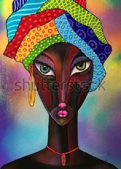 Плакат Кубизм женский портрет