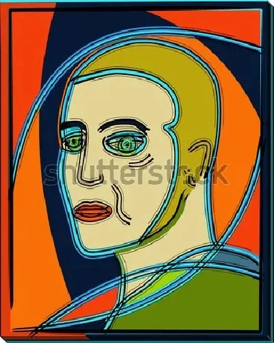 Картина маслом Портрет в стиле кубизм