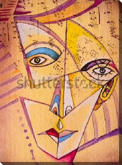 Картина маслом Портрет с стиле кубизм