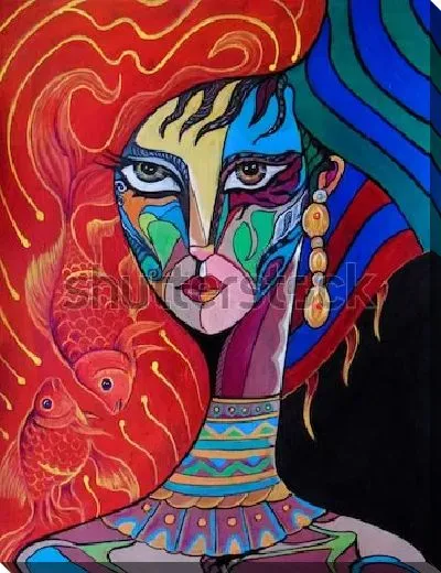 Картина маслом Портрет с стиле кубизм №2