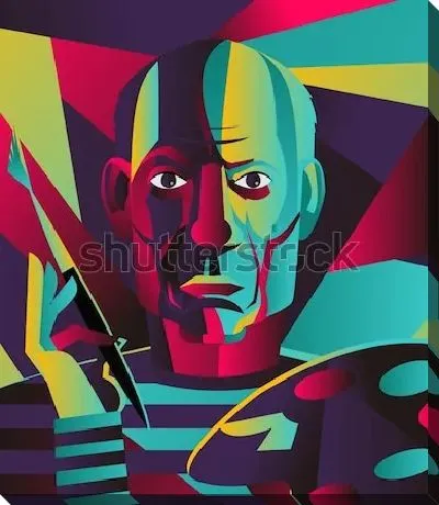 Картина маслом Великий испанский художник Пабло Пикассо красочный портрет 