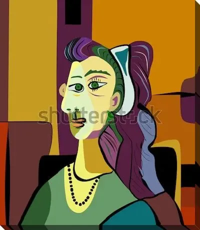 Картина маслом Портрет в стиле кубизм №2