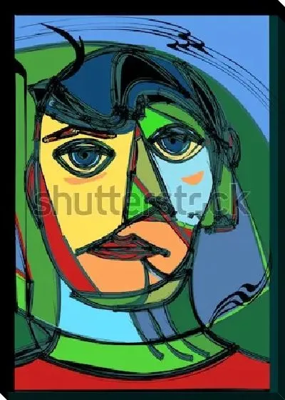 Картина маслом Портрет в стиле кубизм №3