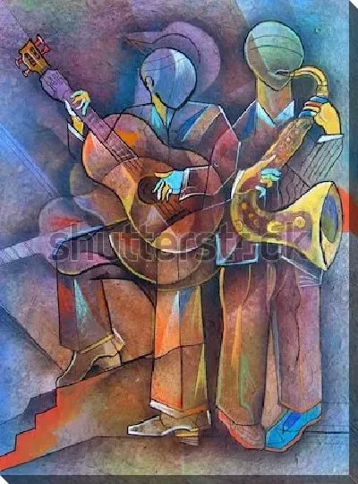 Картина маслом Музыканты №6