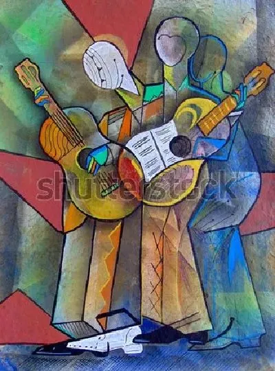 Плакат Музыканты кубизма №6