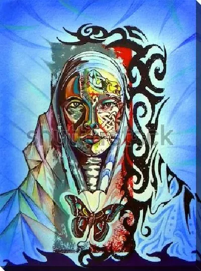 Картина маслом  Красивый женский портрет