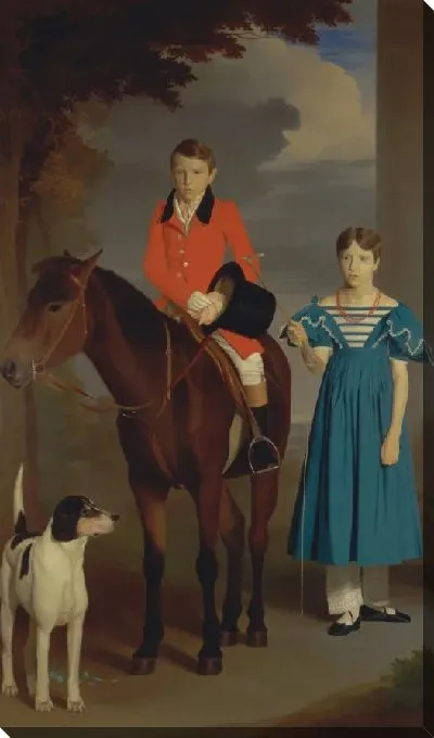 Картина Джон Губбинс Ньютон и его сестра Мэри Ньютон