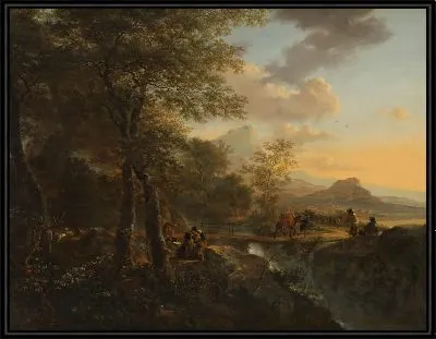 Итальянский пейзаж с художником