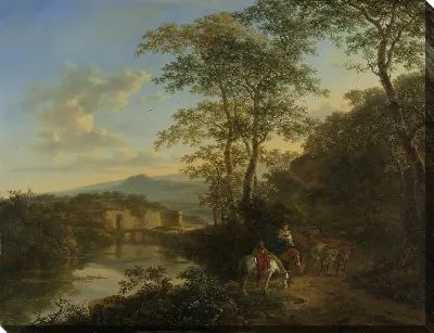 Картина Итальянский пейзаж с Понте Молле