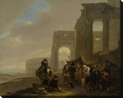 Картина Уличная сцена среди римских руин