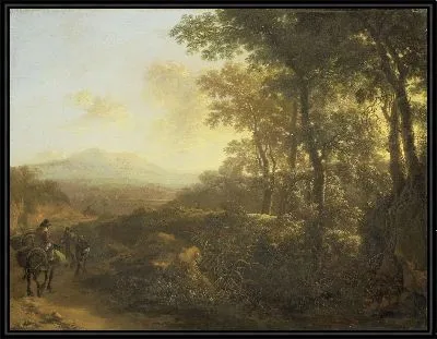 Итальянский пейзаж с погонщиком Мула