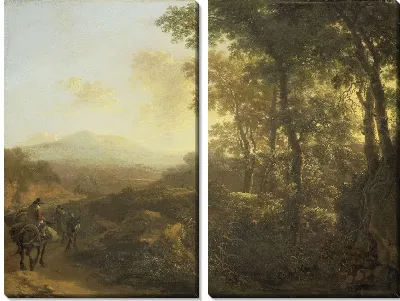 Итальянский пейзаж с погонщиком Мула