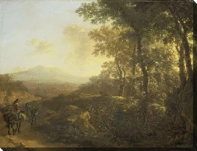 Картина Итальянский пейзаж с погонщиком Мула