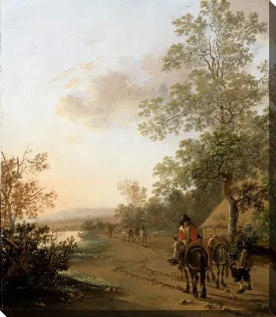 Картина Дорога на берегу озера