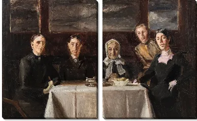 Картина Рождество 1900 Года. Эскиз композиции