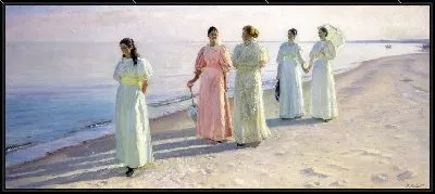 Картина Прогулка по пляжу