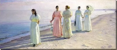 Картина Прогулка по пляжу