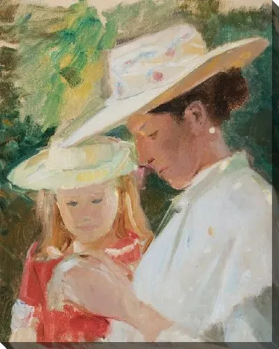 Картина Анна и Хельга в саду