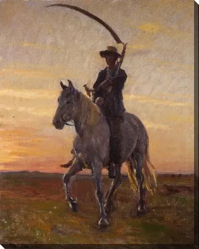 Картина Молодой косарь едет домой