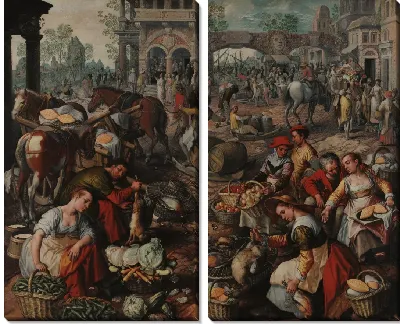 Картина Рынок на площади