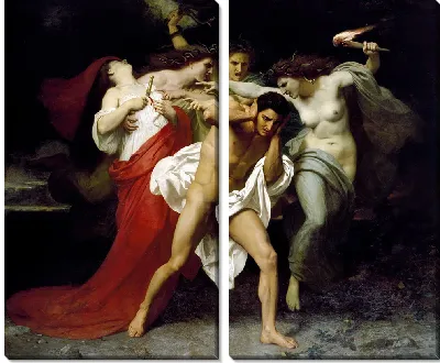 Картина Орест, преследуемый фуриями