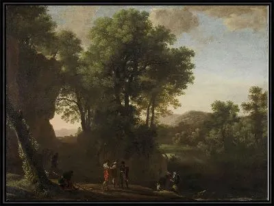 Пейзаж с крещением евнуха