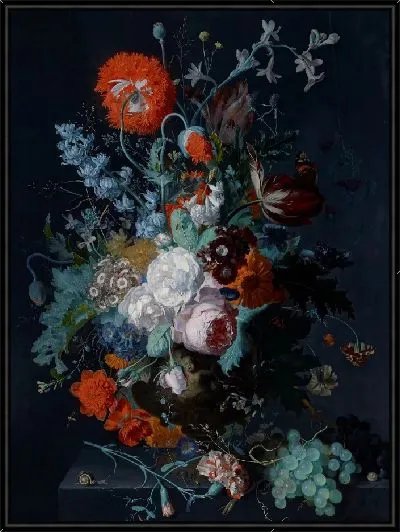 Картина Натюрморт из цветов и фруктов